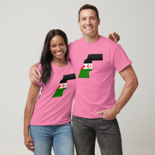 Westerne Sahara-vlagkaart T-shirt