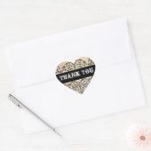 Westerne salon bruiloft met scrollers uit het bijt hart sticker (Envelop)