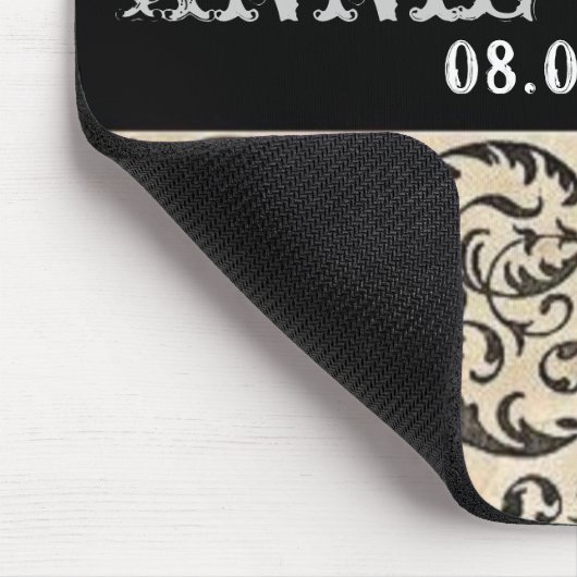 Westerne salon bruiloft met scrollers uit het bijt muismat (Hoek)