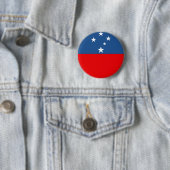 Westerne Samoa-vlag Ronde Button 5,7 Cm (In situ)