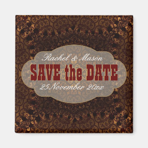 Westerne schade Charm Save the Date Magnet Magneet