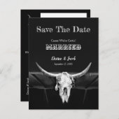 Westerne schedel Rustisch zwart en wit sparen de d Briefkaart (Voorkant / Achterkant)