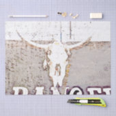  Westerne schedel Tan White Brown textuur Tissuepapier (Craft)