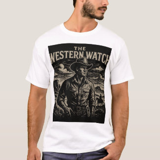 Westerne schets van Cowboy T-shirt