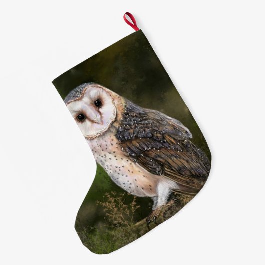 Westerne schuur uil kerst kous cadeau grote kerstsok (Achterkant (Hangend))