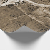 Westerne Sepia Brown Texture Cowboy Bull Skull Cadeaupapier (Hoek)