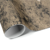 Westerne Sepia Brown Texture Cowboy Bull Skull Cadeaupapier (Rol Hoek)