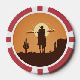 westerne silhouetten poker chips