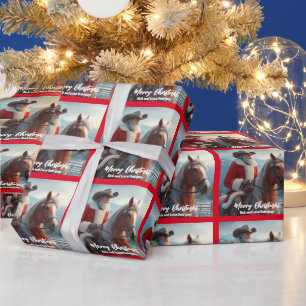 Westerne Sinterklaas Paardrijden Kerstmis Cadeaupapier