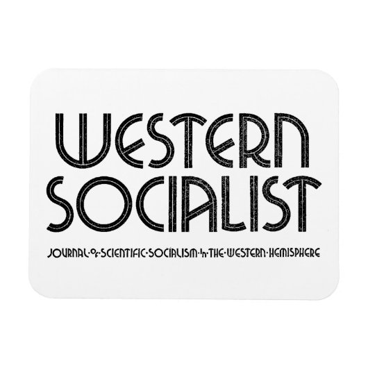 Westerne Socialistische witte magneet (Horizontaal)