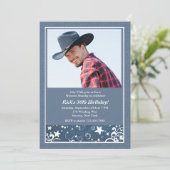 Westerne spirietfotouitnodiging kaart (Staand voorkant)