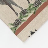Westerne stammen van de Deer Hunting Rustic Mounta Fleece Deken (Hoek)