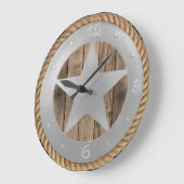 WESTERNE STAR BADGE CLOCK GROTE KLOK (Hoek)