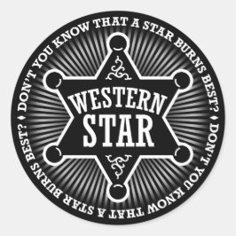 Westerne Star V2-Sticker Ronde Sticker