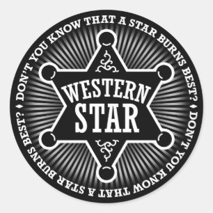 Westerne Star V2-sticker Ronde Sticker