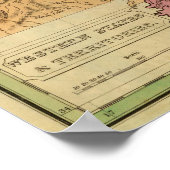 Westerne staten , gebieden poster (Hoek)