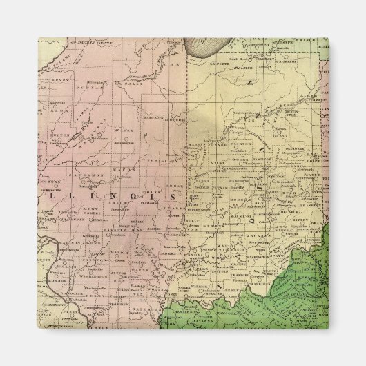 Westerne Staten Olney Map Magneet (Voorkant)