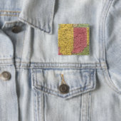Westerne Staten, VS Vierkante Button 5,1 Cm (In situ)