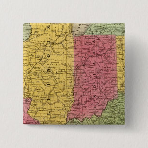 Westerne Staten, VS Vierkante Button 5,1 Cm