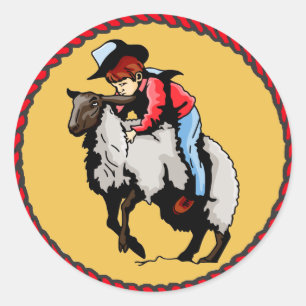 Westerne Stickers Rodeo Mutton Busting