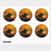 Westerne Stickers van Cowboy en Sunset Country (Vel)