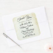  Westerne stijl bruiloft Bedankt Vierkante Sticker (Envelop)