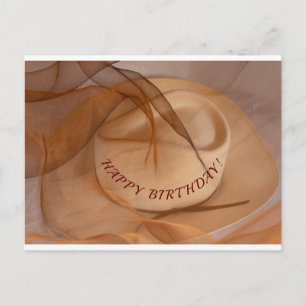 Westerne stijl Cowboy pet met strorand Briefkaart