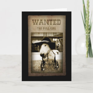 Westerne Stijl omgekeerde cowboykaart "The Bull Gi Kaart