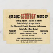 Westerne stijl reünie uitnodiging (Voorkant / Achterkant)