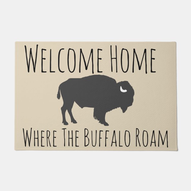 Westerne stijl Rustic Welcome Home Buffalo Deurmat (Voorkant)