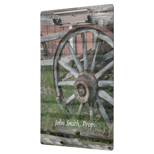 Westerne Stijl Rustiek Wagon Wiel Klembord (Links)