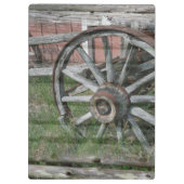 Westerne Stijl Rustiek Wagon Wiel Klembord (Achterkant)