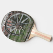 Westerne stijl Rustige Wagon Wheel Ping Pong Paddl Tafeltennisbatje (Zijkant)