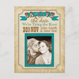 Westerne stijl Save the Date Cards Aankondigingskaart