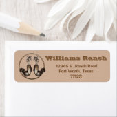 Westerne stijlhandschoenen en touwen etiket (Insitu)