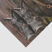 Westerne stijlpaarden en cowboy Boots Tissuepapier (Detail)