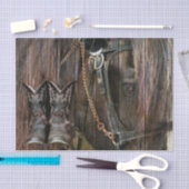 Westerne stijlpaarden en cowboy Boots Tissuepapier (Craft)