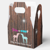 Westerne stijlpagina's met filtreer of kleur onthu bedankdoosjes (Geopend)