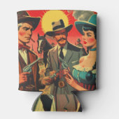 Westerne stripillustratie Blikjeskoeler (Achterkant)