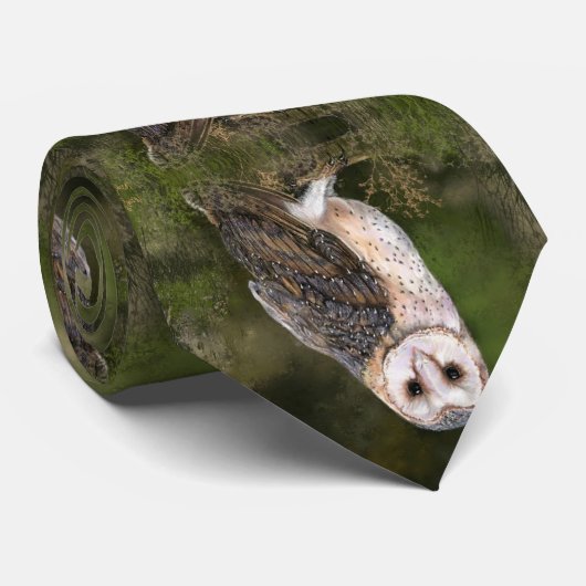 Westerne Stropdas van Barn Owl (Opgerold)