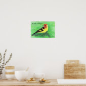 Westerne Tananger Bird Colour Pencil Art Poster (Keuken)