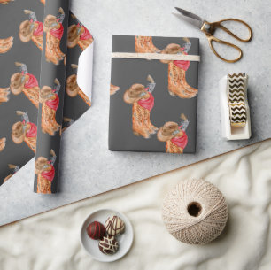 Westerne tandwielpatroon cadeaupapier