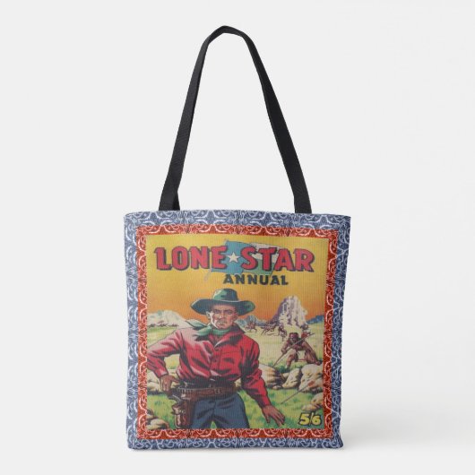  Westerne Texas Lone Star Cowboy Print Bag Draagtas (Achterkant)