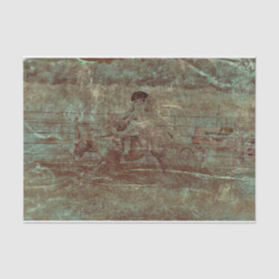 Westerne  textielvezel in Rodeo country paardenren Tissuepapier