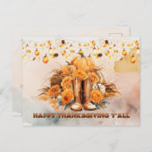 Westerne Thanksgiving Briefkaart (Voorkant / Achterkant)
