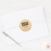 Westerne themanaam tickers ronde sticker (Envelop)