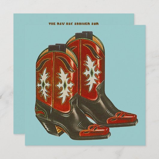 WESTERNE THEMED-PARTIJINVITATIE ~ EZ2 AANGEPAST KAART (Voorkant / Achterkant)