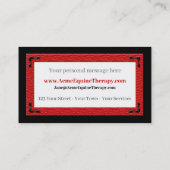 Westerne Thleed Red en Black Professional Visitekaartje (Achterkant)