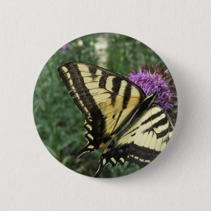 Westerne Tiger Swallowtail Butterfly Ronde Button 5,7 Cm
