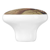 Westerne tragopan, vogelillustraties keramische knop (Zijkant)